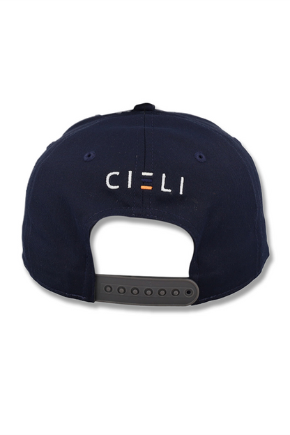 Navy blue cap with 'CIELI' logo on a white background