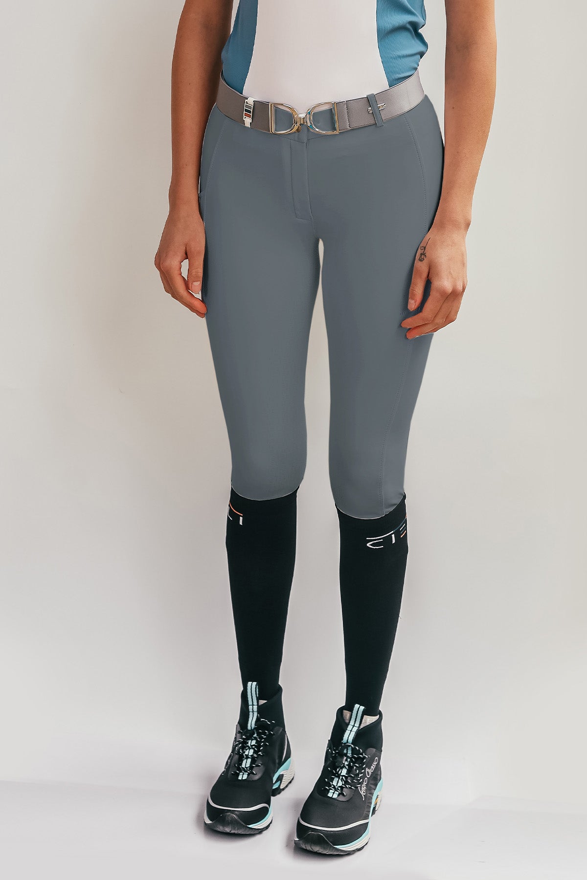 Lades cieli equestrian everyday riding breeches in Anthracite Grey