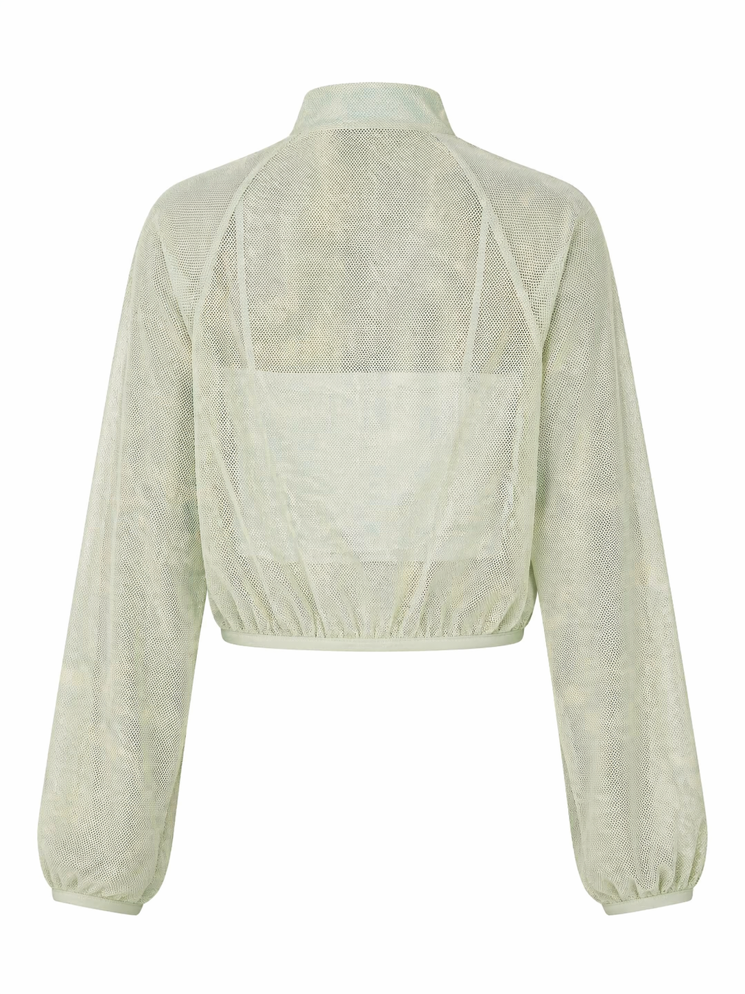 Light green sheer jacket on a white background
