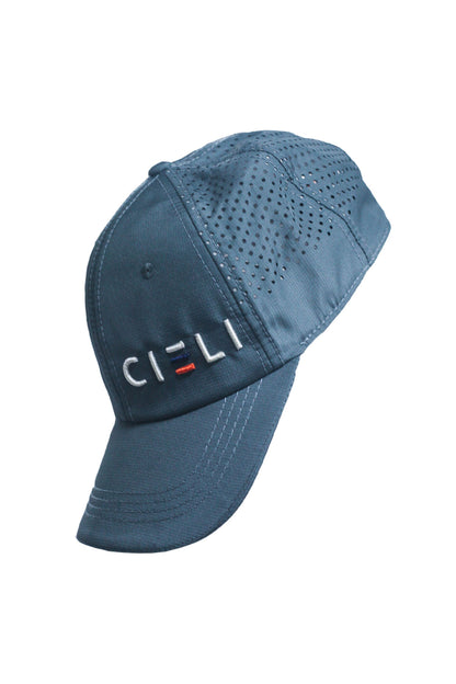 A Cieli Equestrian peak mesh baseball cap in grey ideal for horse safari.