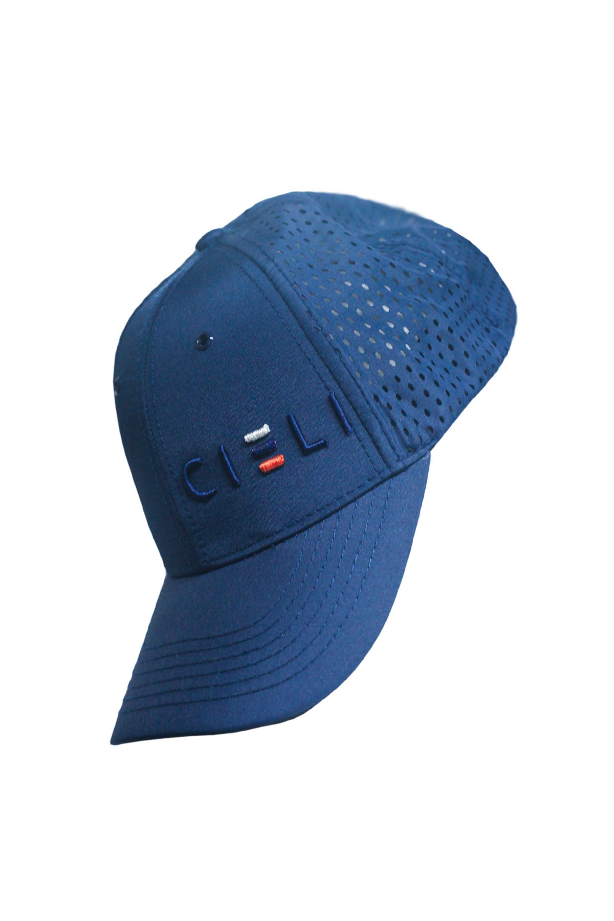 A Cieli Equestrian peak mesh baseball cap in navy ideal for horse safari.